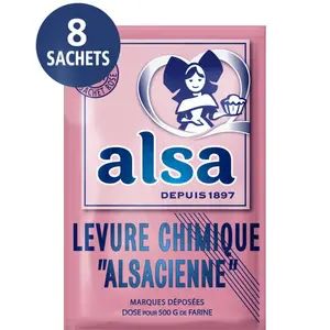 Alsa Levure Chimique Alsacienne 8 Sachets 88g