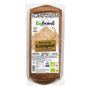 Biofournil Pain de mie complet tranché Bio 350g