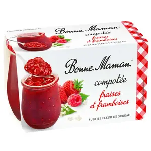 Bonne Maman Compotée fraises et framboises 2x130g