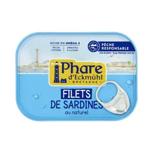 Phare D'Eckmühl Filets de Sardines au Naturel 70g