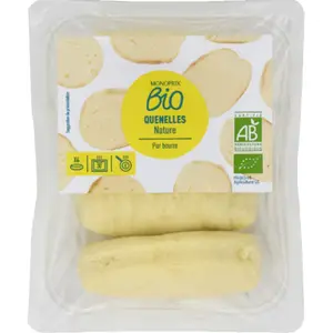 Monoprix Bio Quenelles Nature Pur Beurre 4x80g