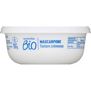 Monoprix Bio Mascarpone Texture Crémeuse 250g