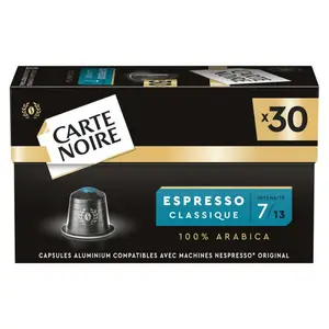 Carte Noire 30 capsules alu espresso classique n°7 - 165g