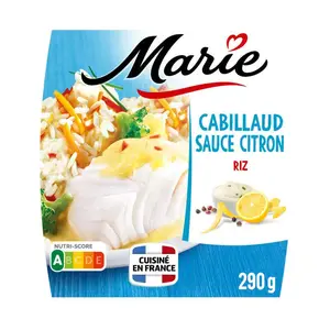 Marie Cabillaud sauce citron, riz aux petits légumes 290g