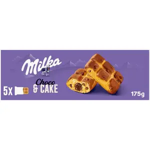 Milka Cake & Choc Gâteaux fourrés aux pépites de chocolat 175g