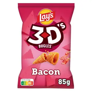 Lay's 3D's Bugles Biscuits Apéritif Goût Bacon 85g