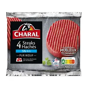 Charal Steak haché De Bœuf 5% de Mg 4x100g