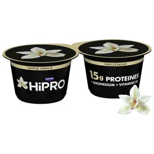 HiPRO Yaourt Vanille 15g Protéines 2x160g