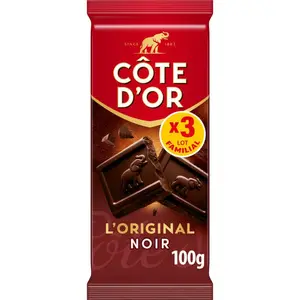 Côte d'Or L'Original Tablette chocolat noir 3x100g