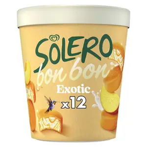 Solero Glace Bouchées Bonbon Fruits Exotiques 12x16ml
