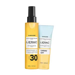 [Para] Lierac Sunissime Duo Huile Soyeuse Solaire SPF30 150ml + Gelée Fraîche Après-Soleil 75ml