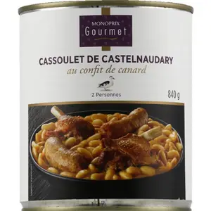 Monoprix Gourmet Cassoulet de Castelnaudary au confit de Canard 840g