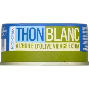 Monoprix Thon Blanc à L'huile d'Olive Vierge Extra 52g
