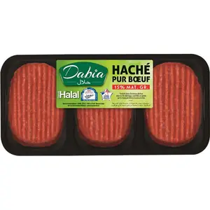 Dabia Steak haché Halal 15% de Mg 6x100g