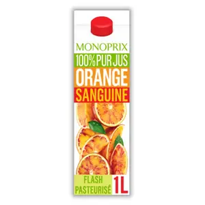 Monoprix Jus d'orange sanguine 100% pur jus 1L