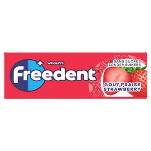 Freedent Chewing-Gum Sans Sucres Fraise 14g