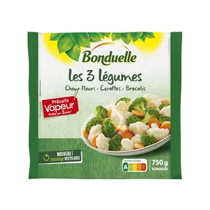 Bonduelle Choux fleurs, brocolis et carottes surgelés 750g