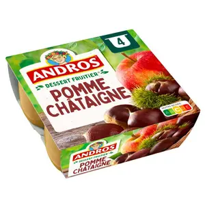 Andros Compote Pomme Châtaigne 4x100g