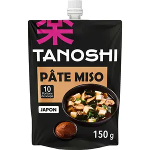 Tanoshi Pâte Miso pour préparation soupes et plats salés 150g