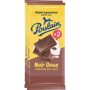 Poulain Chocolat Noir Doux 2x95g