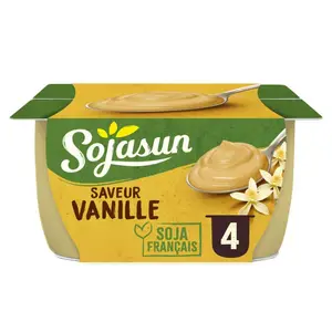 Sojasun Dessert Végétal Saveur Vanille 4x100g