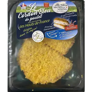 Les Secrets Volailles Cordon Bleu De Poulet X2 125G