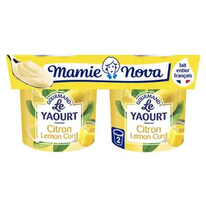 Mamie Nova Yaourt au citron, lemon curd 2x150G