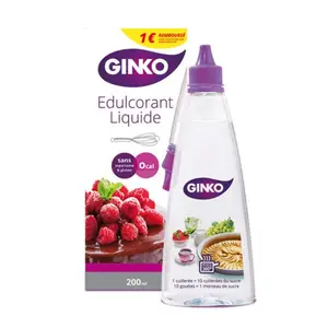 Ginko Edulcorant Liquide - Sans Aspartame - Sans Gluten 200ml