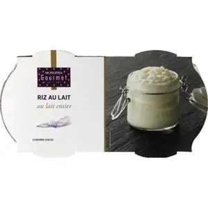 Monoprix Gourmet Riz au lait nature Le pack de 2x140g