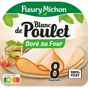 Fleury Michon Blanc De Poulet Nature 100% Filet x8 240g