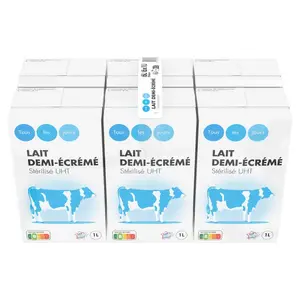 Tous Les Jours Lait demi écrémé 6x1L