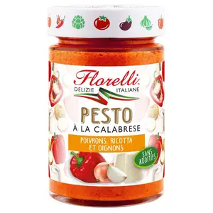 Florelli Pesto à la calabrese poivrons, ricotta et oignon 190g