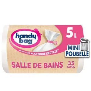 Handy Bag Sacs Mini Poubelle Salle de Bains 35x5L