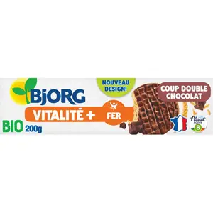 Bjorg Bio Nutri+ Biscuits Coup Double Chocolat 200g