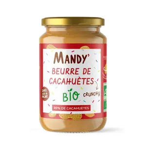 Mandy' Beurre de Cacahuètes Bio avec morceaux 340g