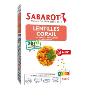 Sabarot Lentilles corail 450g