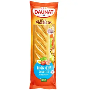 Daunat Baguette le moelleux Thon œuf crudités 230g