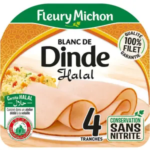 Fleury Michon Blanc de Dinde Halal x4 Tranches 130g