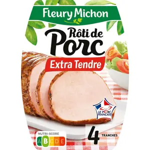 Fleury Michon Rôti De Porc Extra Tendre x4