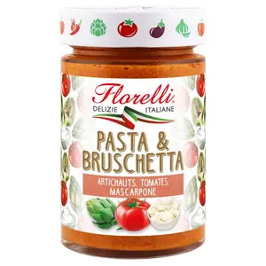 Florelli Sauce Pasta & Bruschetta Artichauts, Tomates, Mascarpone 190g
