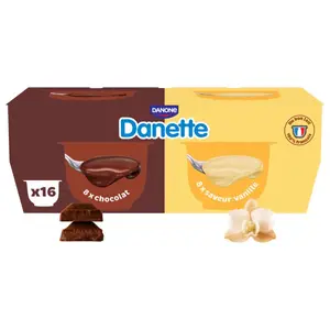 Danette Crème Dessert chocolat vanille 16x115g