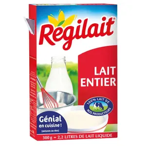 Régilait Lait Entier En Poudre, Issu De L'Agriculture Coopérative Française, 100 % Lait De Nos Producteurs 300g