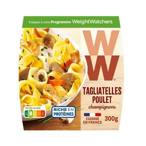 Weight Watchers Tagliatelles au poulet, champignons, crème 300g