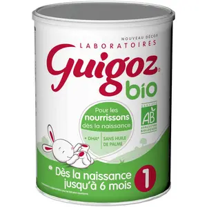 Guigoz Bio Lait en Poudre Pour Nourrissons Dès la Naissance à 6 Mois 800g