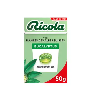 Ricola Aux Plantes Des Alpes Suisses Eucalyptus Sans Sucres 50g