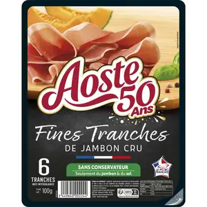 Aoste Jambon cru fines et fondantes 100g
