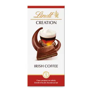 Lindt Chocolat Au Lait Extra Fin Fourré Irish Coffee Onctueusement Whisky 150g