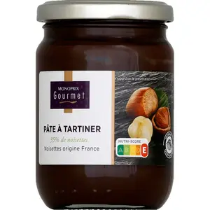Monoprix Gourmet Pâte à tartiner 35% de noisettes de France et cacao 280g