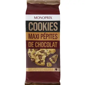 Monoprix Cookies Maxi Pépites de Chocolat 184g