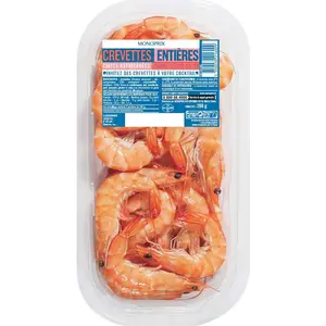 Monoprix Crevettes Entières Cuites 200g